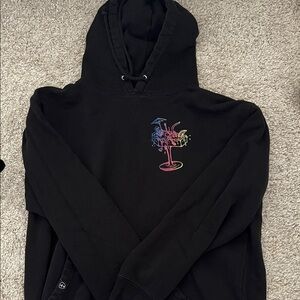 Black Hoodie with Colorful Graphic